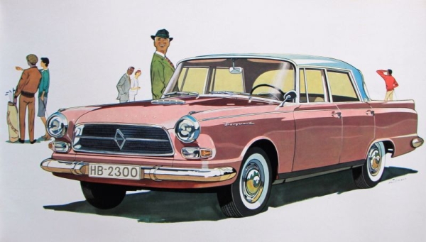 Borgward Airswing P 100 Modelprogram 1960 "Der grosse Borgward" Carbrochure (2589)